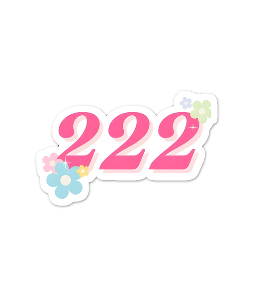 222 Angel Number Sticker