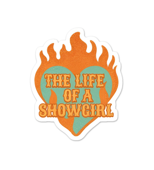 Burning Heart   Life Of A Showgirl  Taylor Swift Sticker