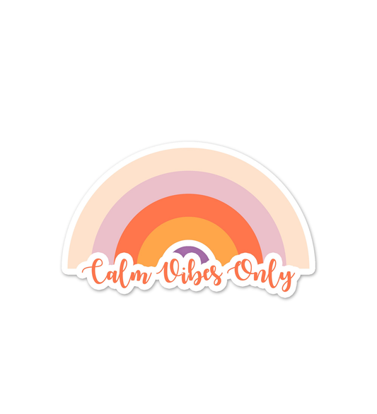 Calm Vibes Only  Mobile  Laptop Sticker
