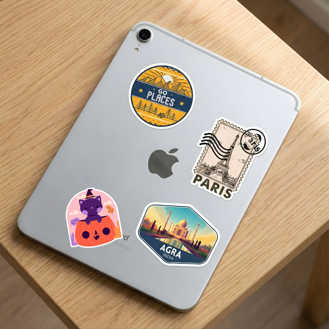 Cat In A pumpkin   Halloween  Laptop And Mobile Sticker