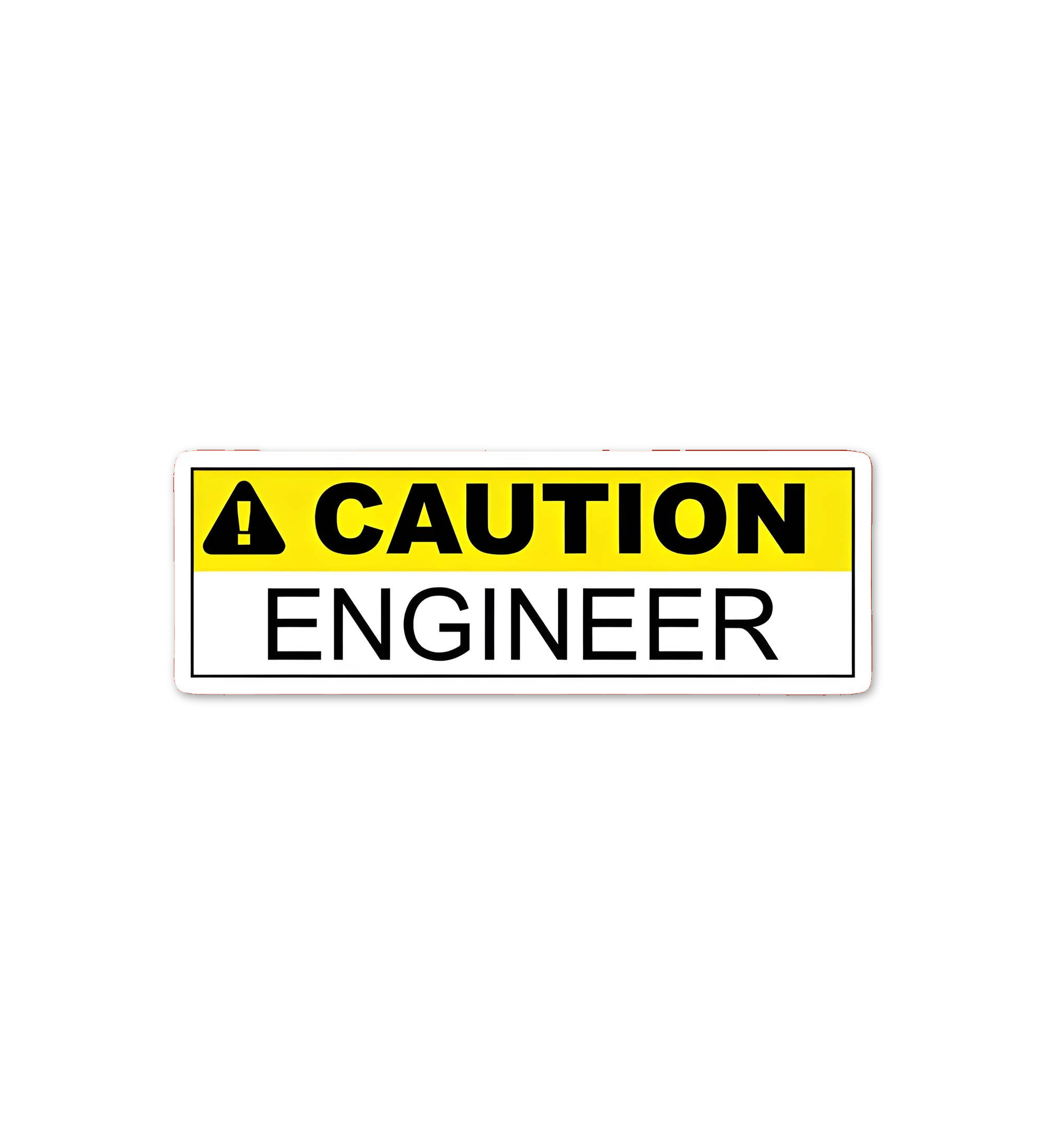 Caution Engineer Programmer   Coding Sticker