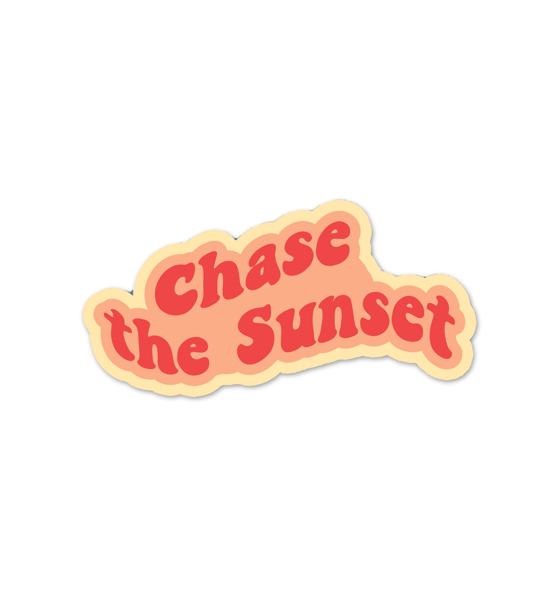Chase The Sunset  Retro    Laptop  Mobile Stickers
