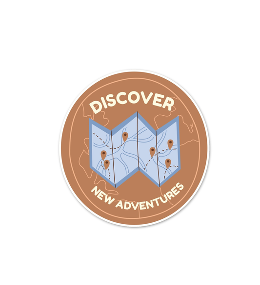 Discover New Adventures Sticker