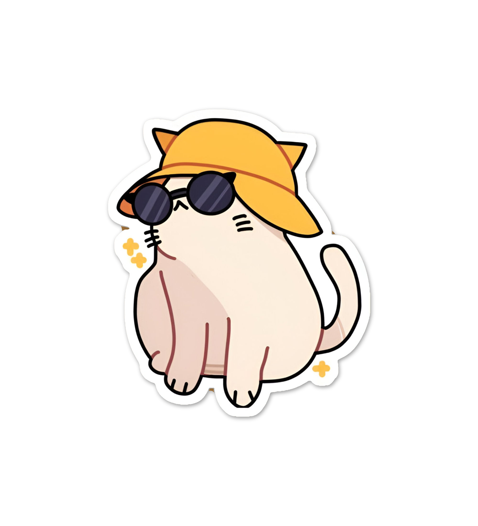 Aesthetic Summer Kitty   Laptop  Mobile Stickers