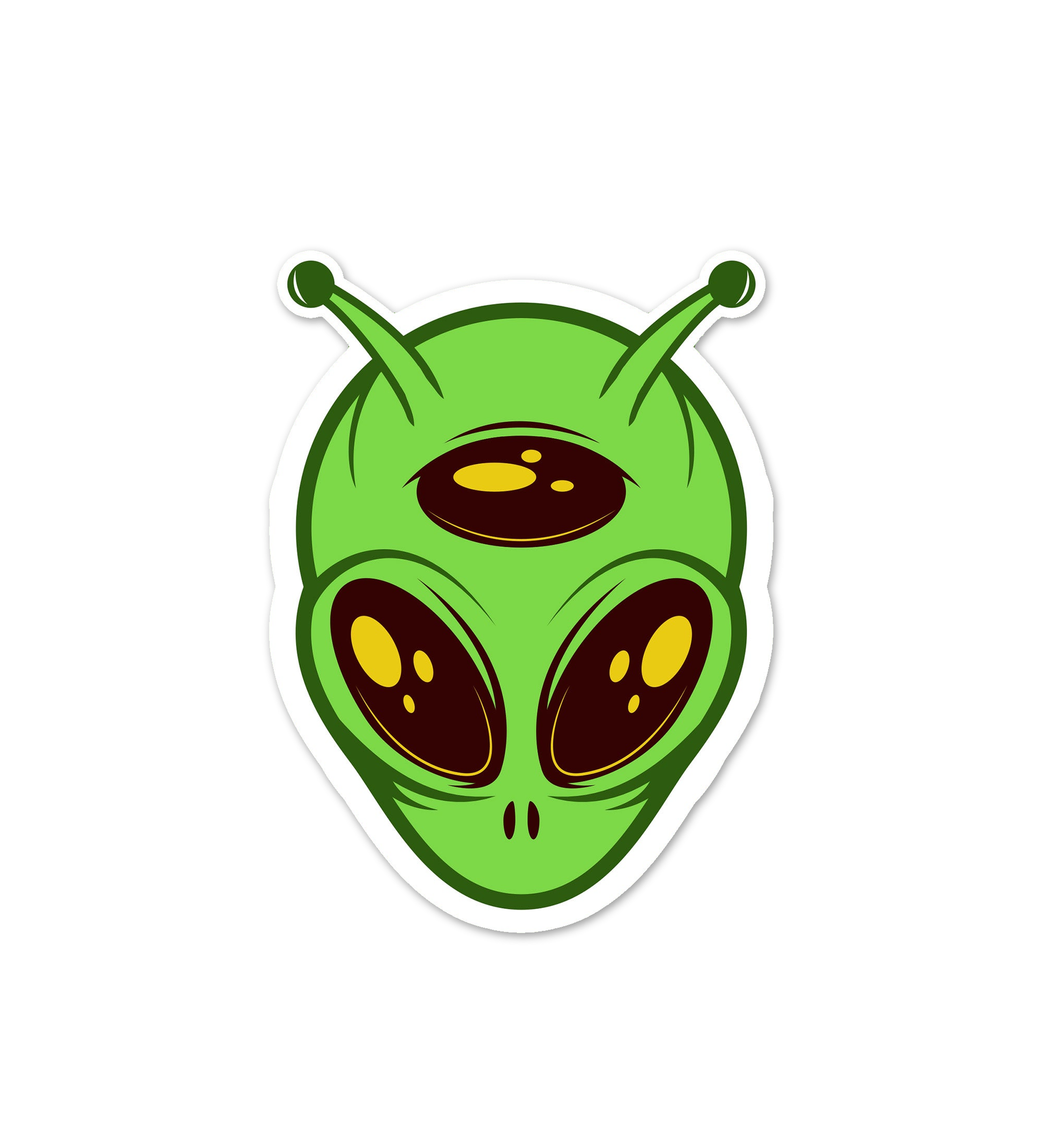 Alien Head Sticker