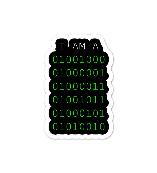 01001001 Programmer   Coding Sticker