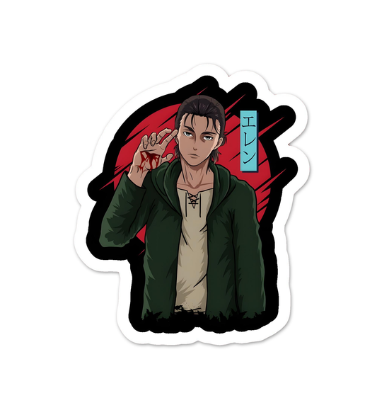 AOT Eren Yeager   Laptop  Mobile Stickers