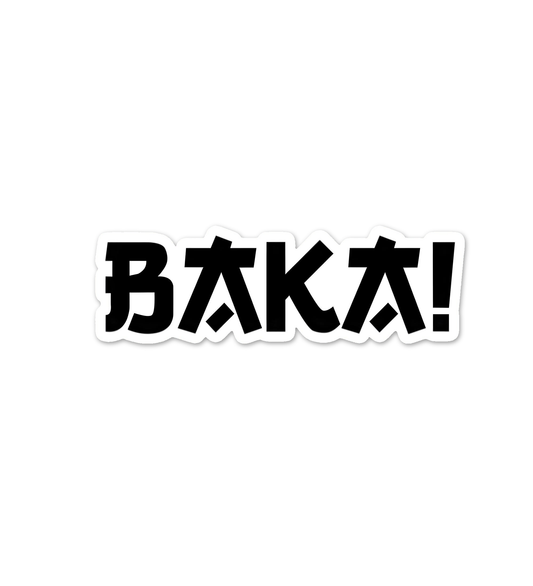 Baka Text   Laptop  Mobile Stickers