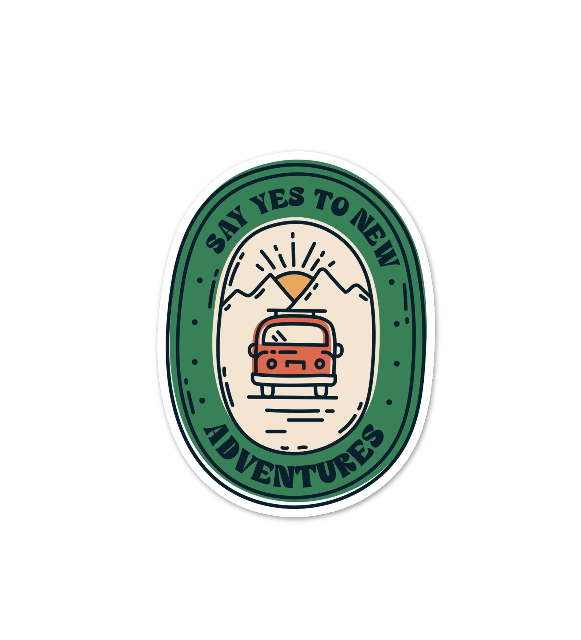 Yes To New Adventures Sticker