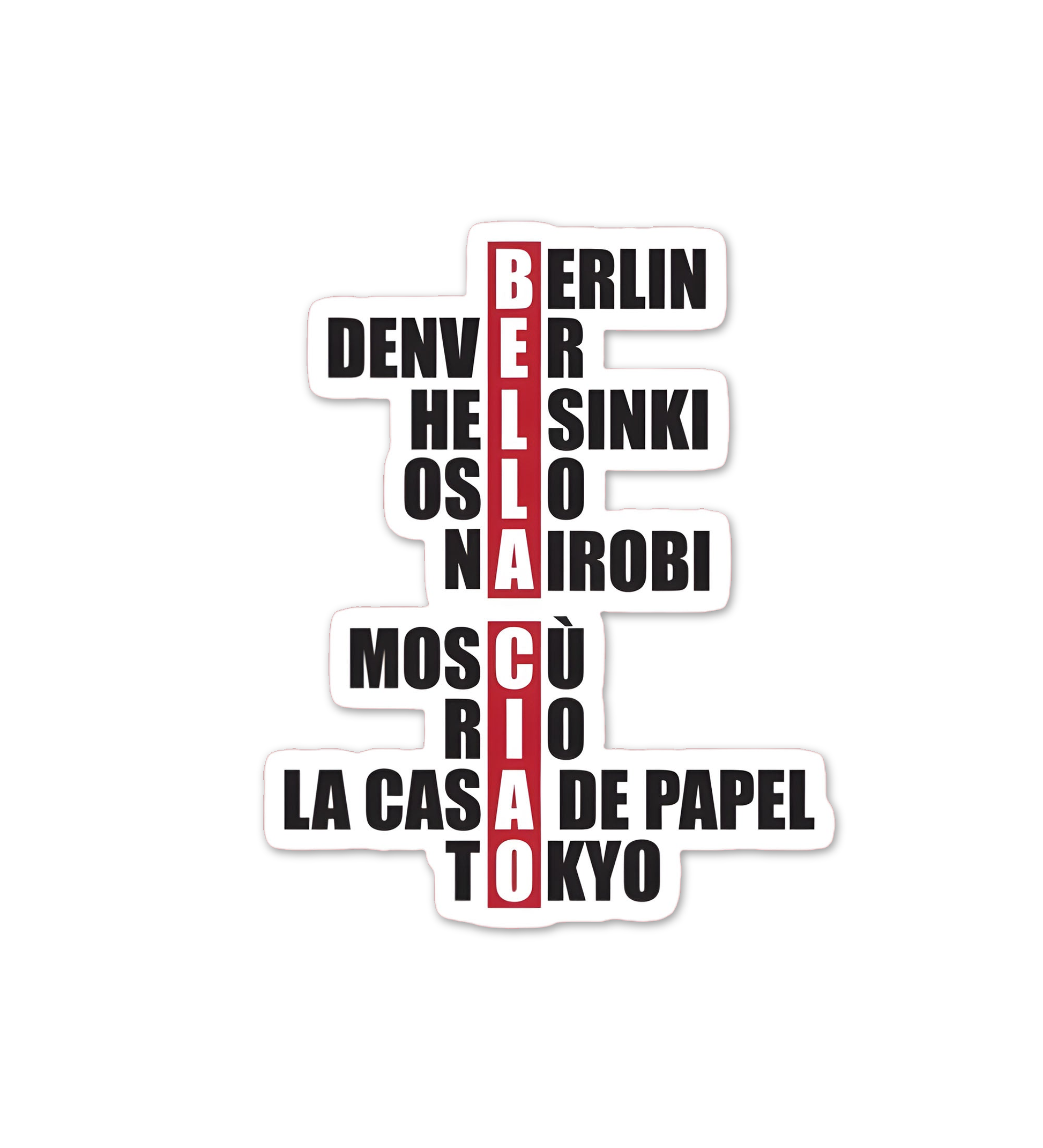 Bella Ciao Name  Money Heist   Laptop  Mobile Sticker