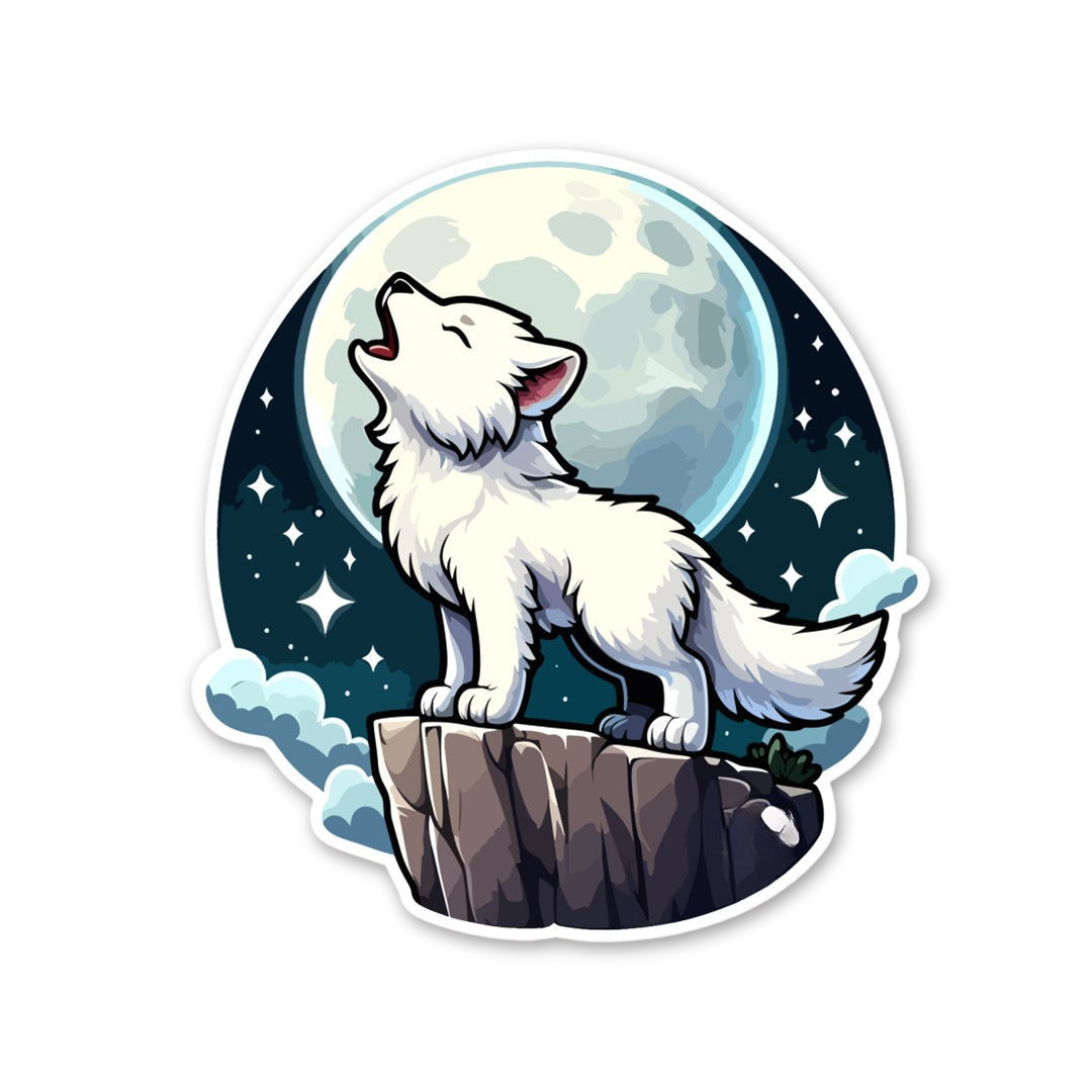Cute Wolf Moon Howl