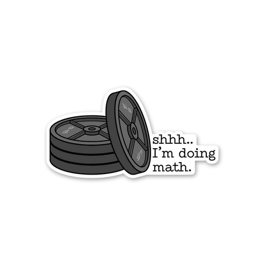 Gym Math Weights Sticker