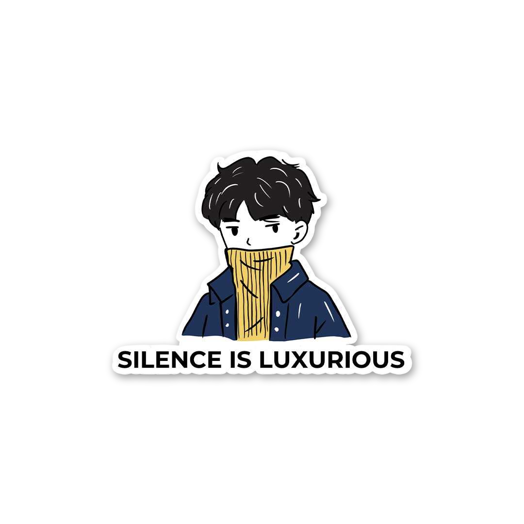 Cozy Silence Sticker Boy