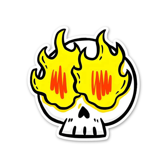 Burning Eye Skull Decal
