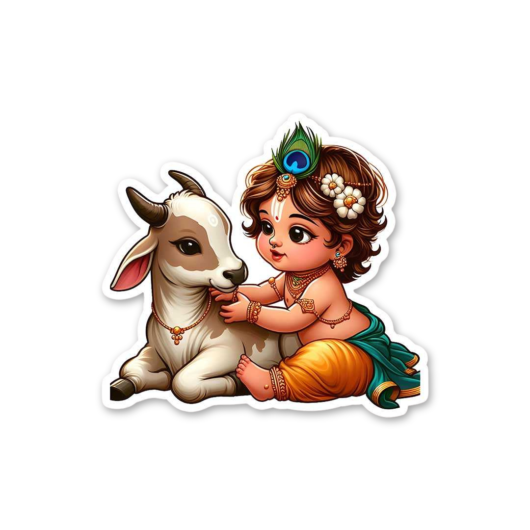 Bala Krishna and Calf