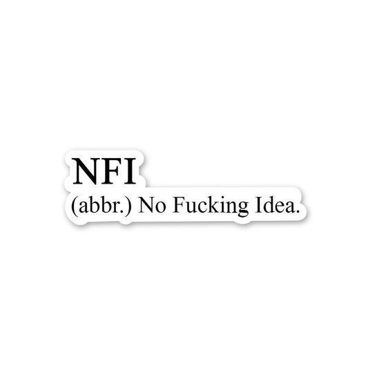NFI Definition Sticker