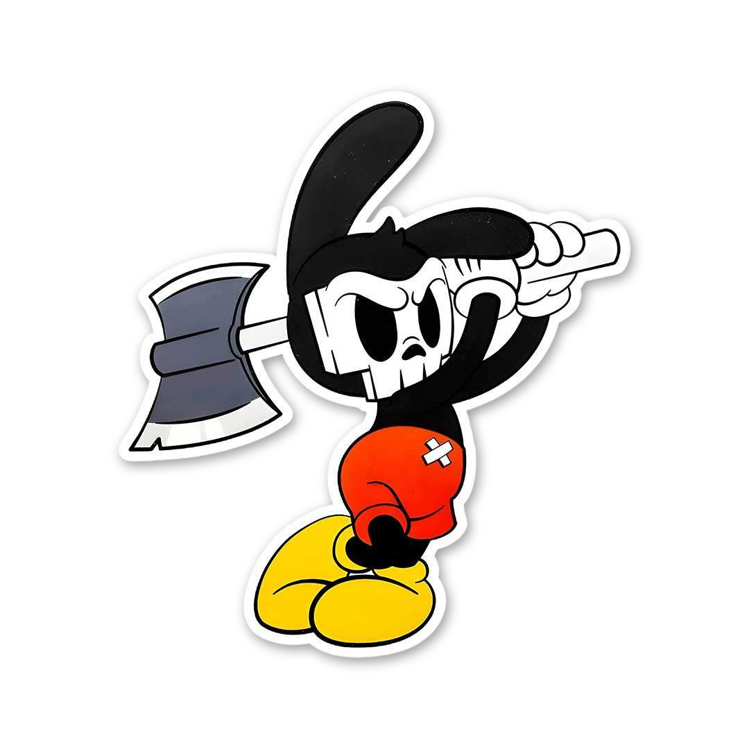 Cartoon Skull Axeman