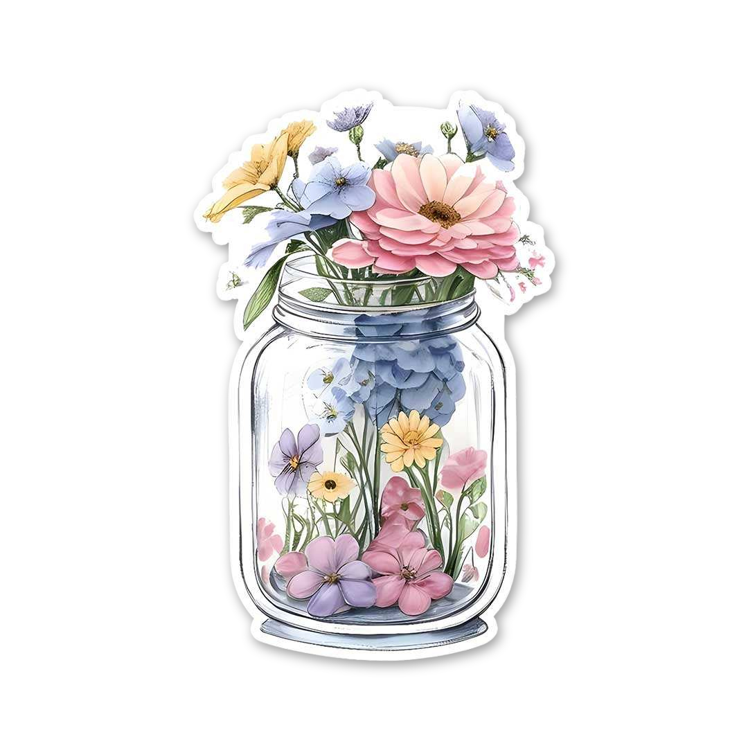 Pastel Garden Jar