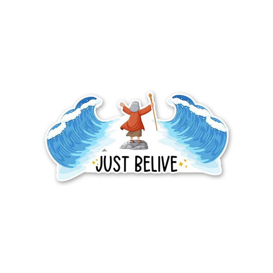 Moses Parting Waves Sticker