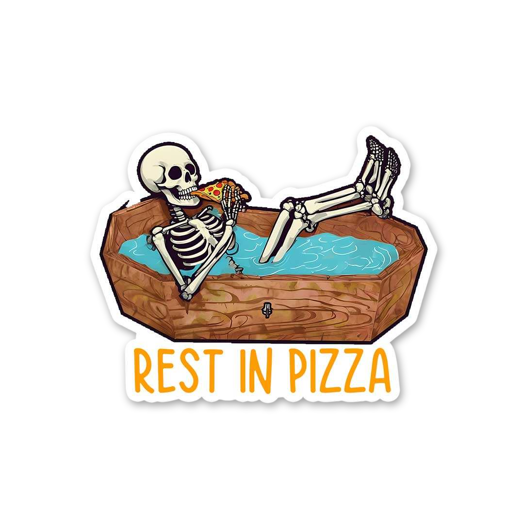 Rest In Pizza Skeleton