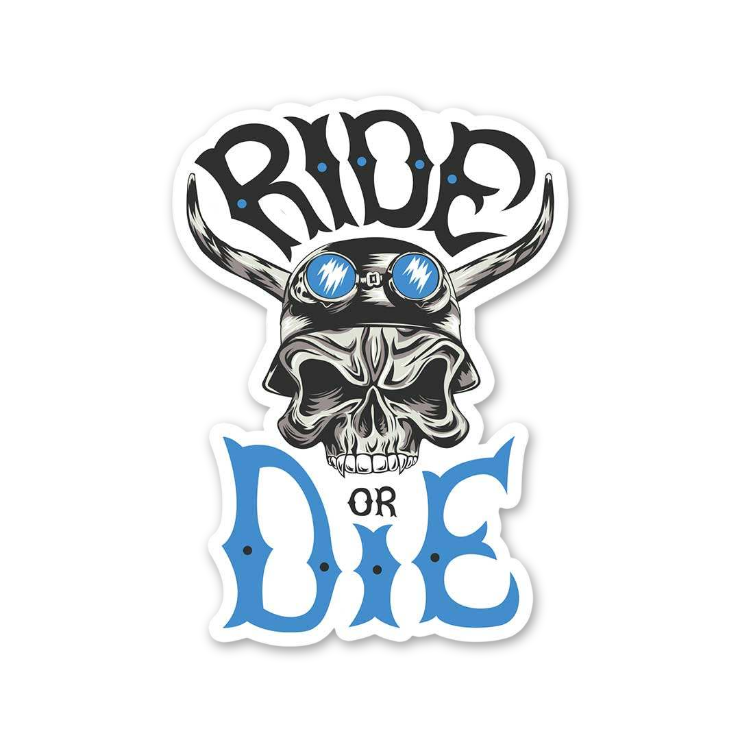Ride or Die Biker Skull
