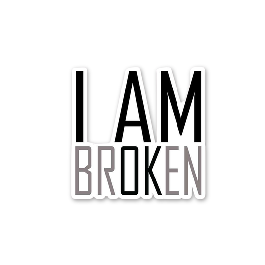 Stark Broken Text Sticker