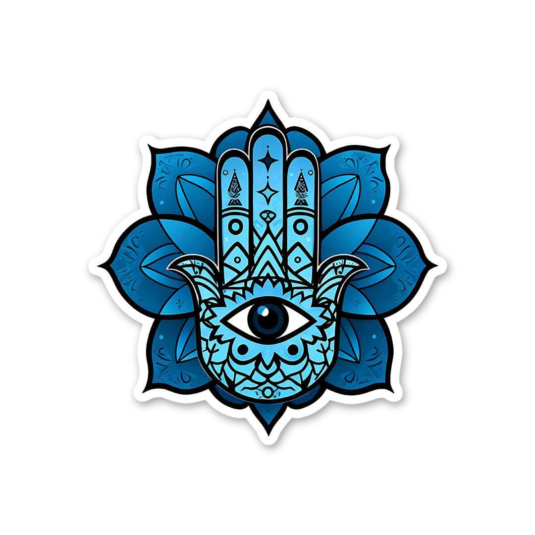 Mystical Blue Hamsa Hand