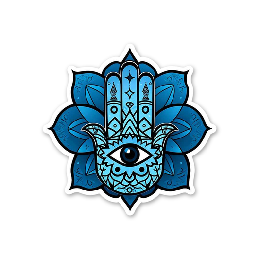 Mystical Blue Hamsa Hand