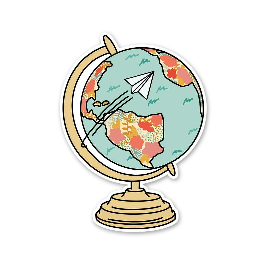 Floral World Traveler Globe
