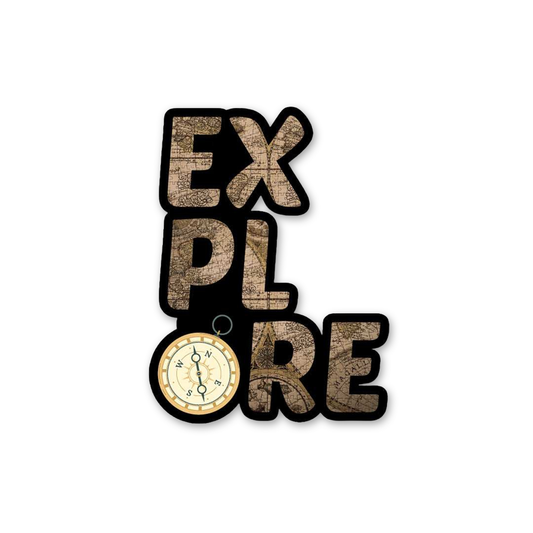 Retro Map Explore Compass