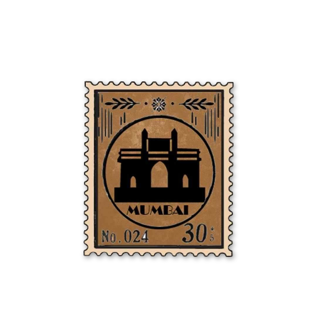 Retro Mumbai Postage Stamp