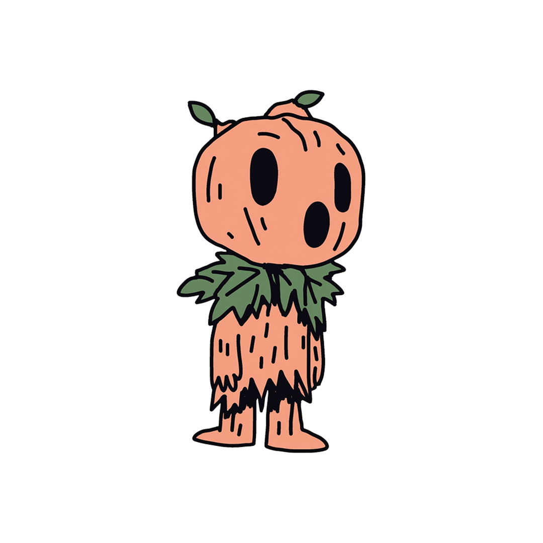 pumpkin creature halloween sticker