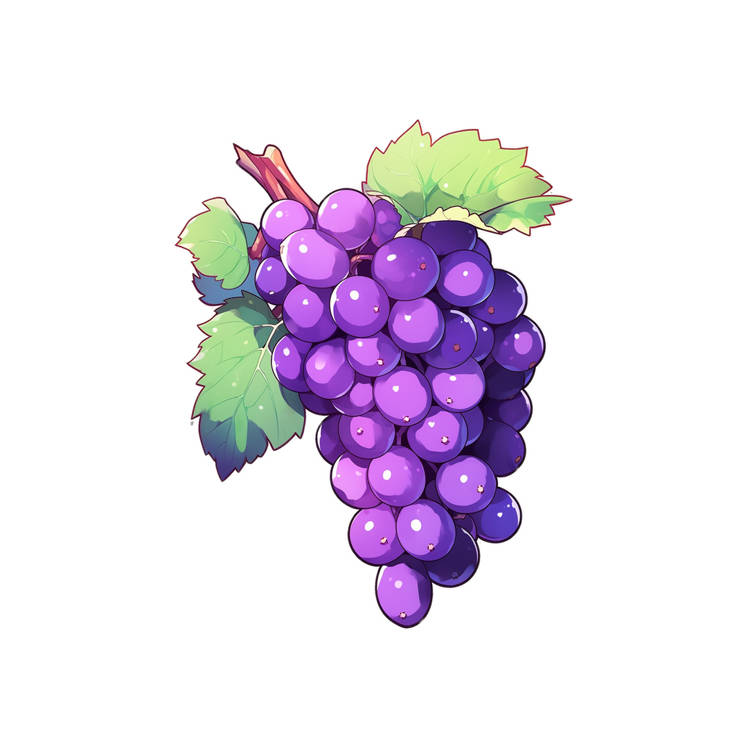 purple bunch of grapes sticker