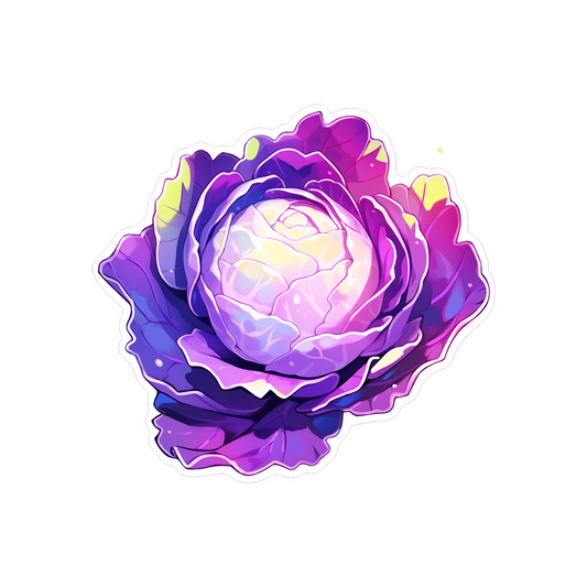 purple cabbage sticker