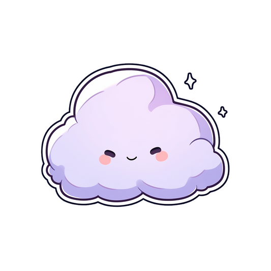 purple kawaii cloud sticker