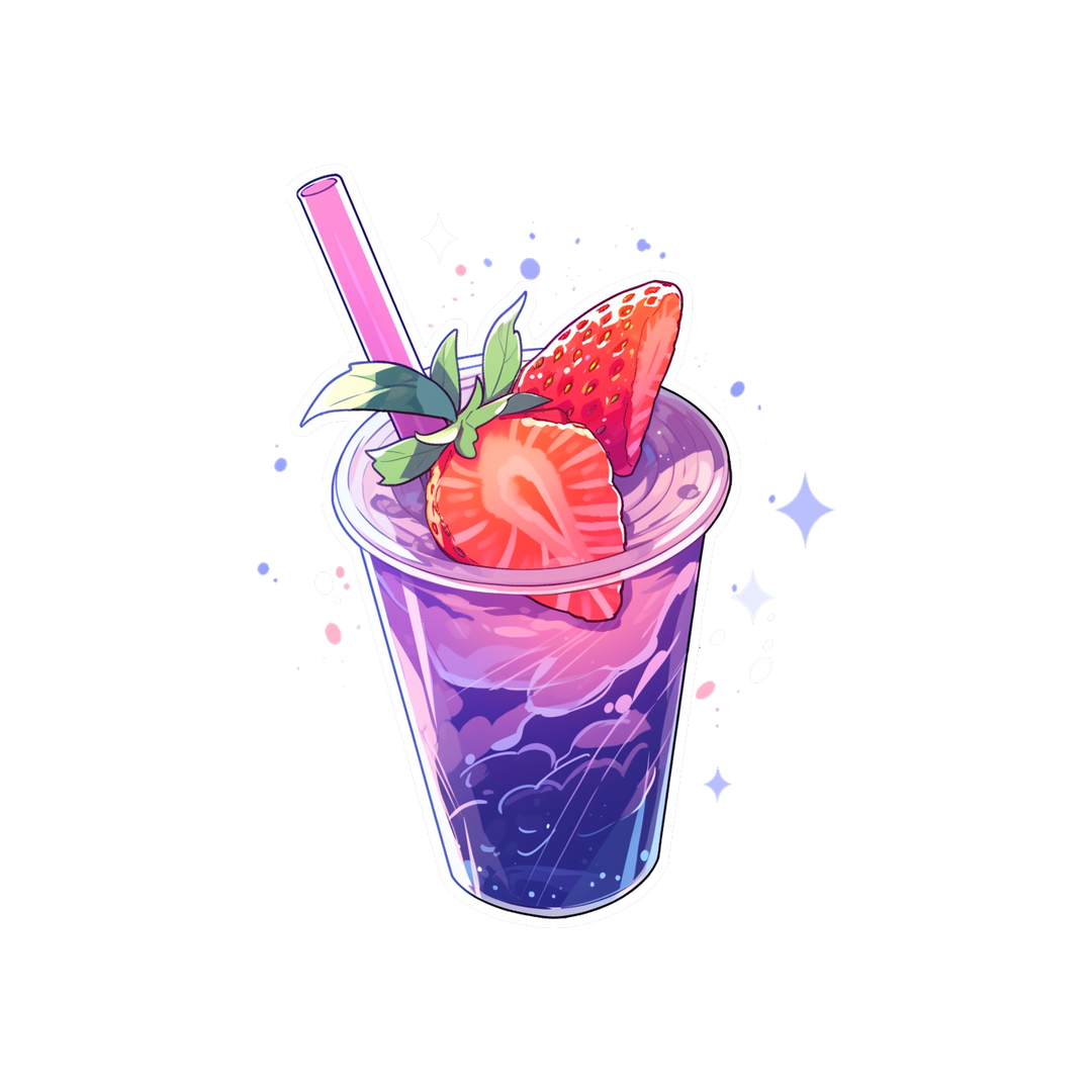 purple strawberry lemonade sticker