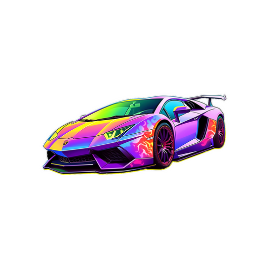 rainbow lamborghini aventador sticker