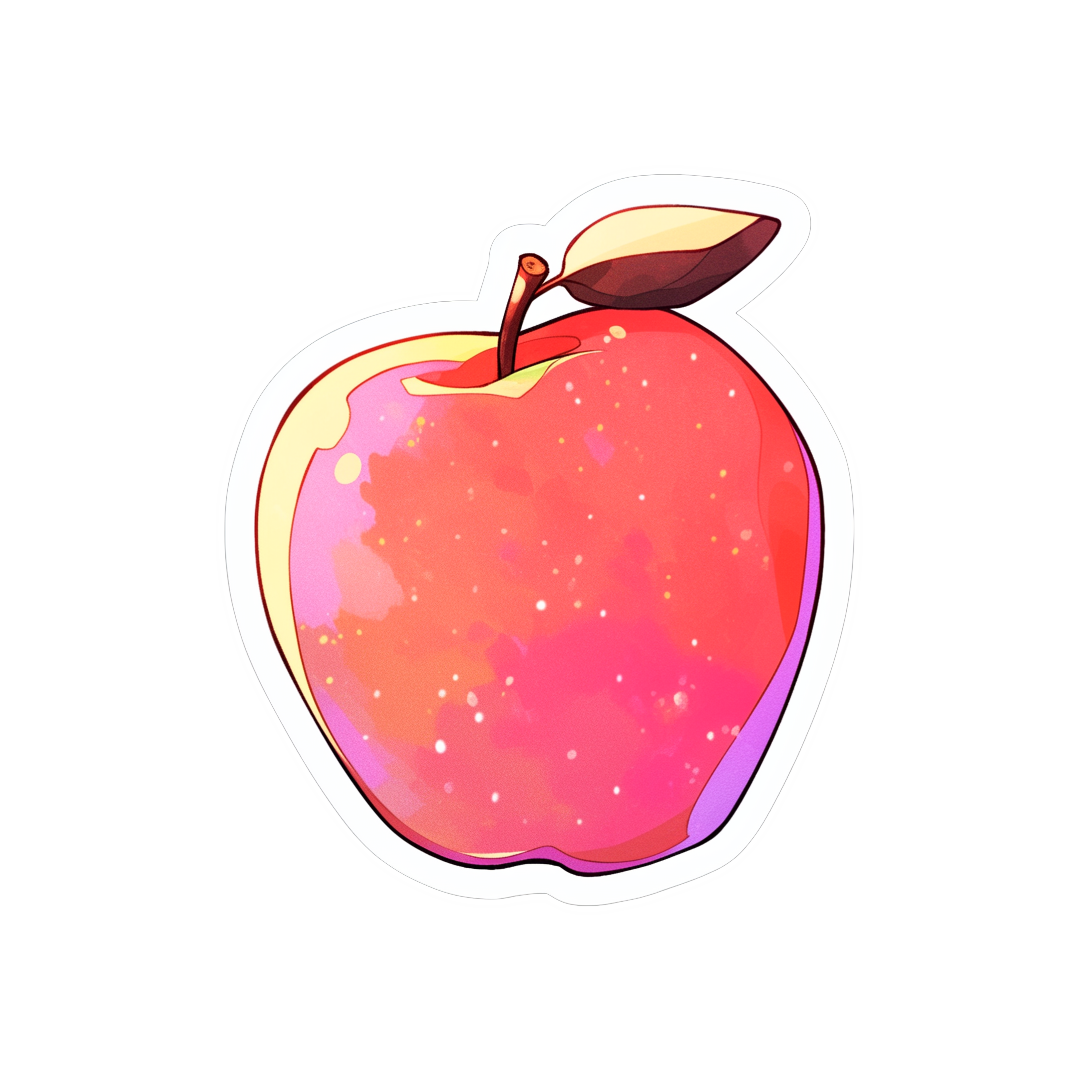 red apple aesthetic sticker