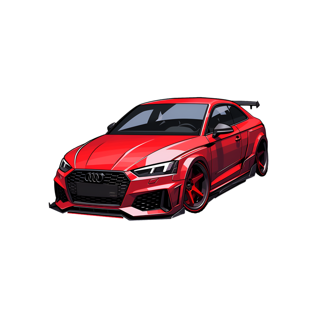 red audi rs5 sticker