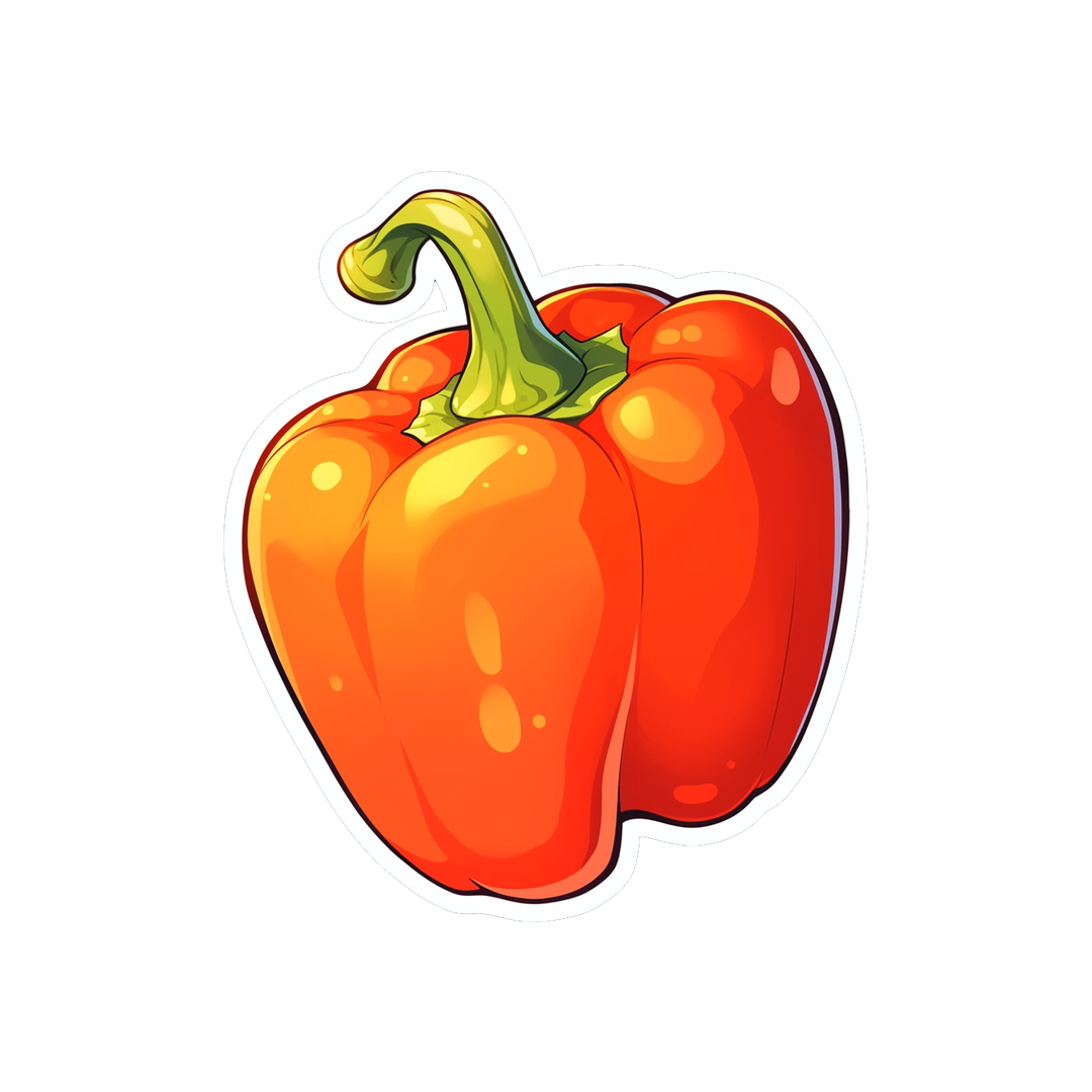 red bell pepper sticker