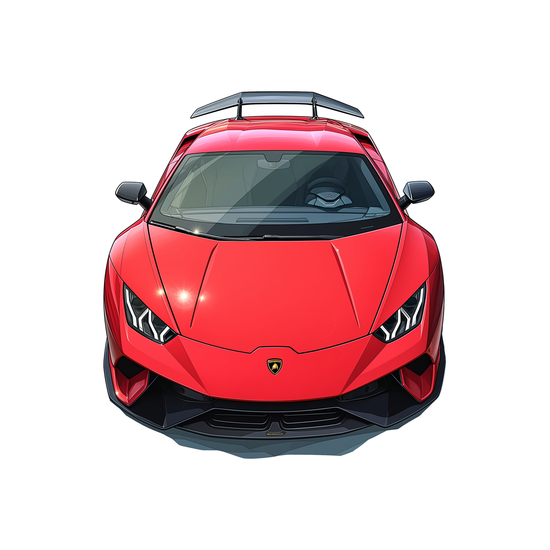 red lamborghini huracan car sticker