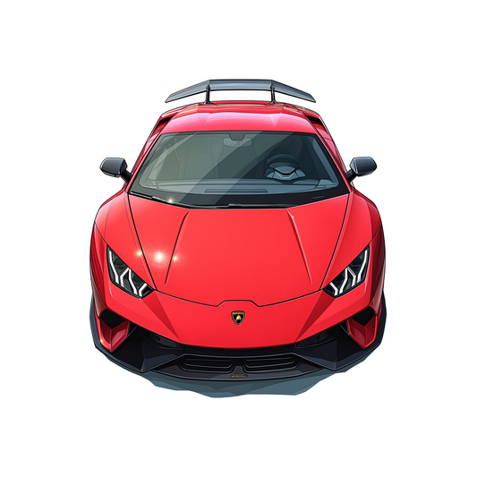 red lamborghini huracan car sticker
