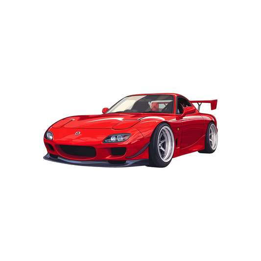 red mazda rx7 sticker