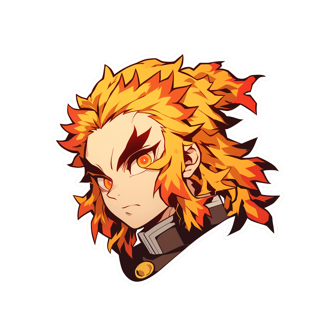 rengoku kyojuro demon slayer anime clipart sticker
