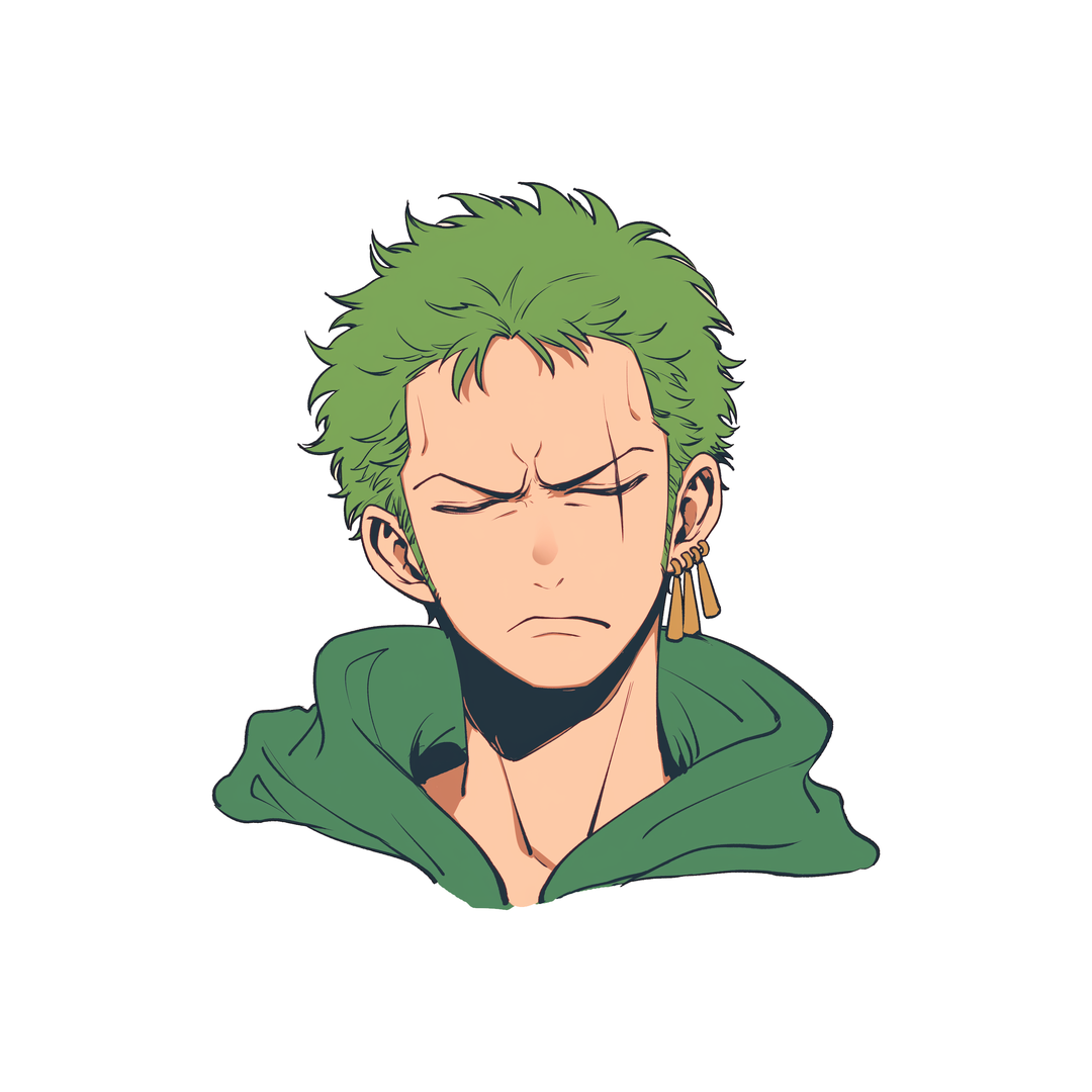 roronoa zoro funny face anime sticker