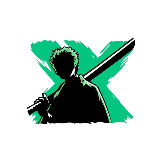 roronoa zoro silhouette samurai sticker