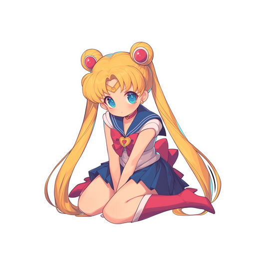 sailor moon sitting anime sticker