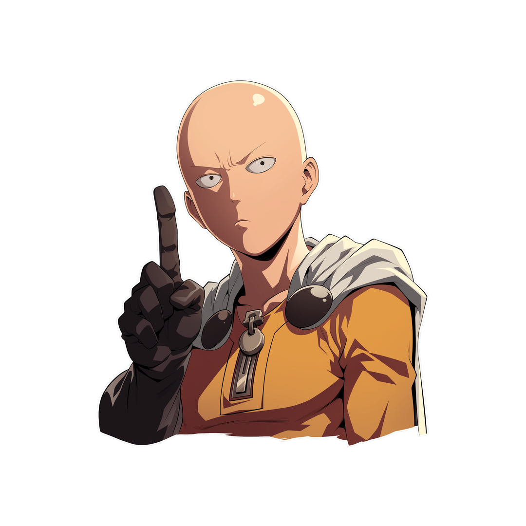 saitama one finger one punch man sticker