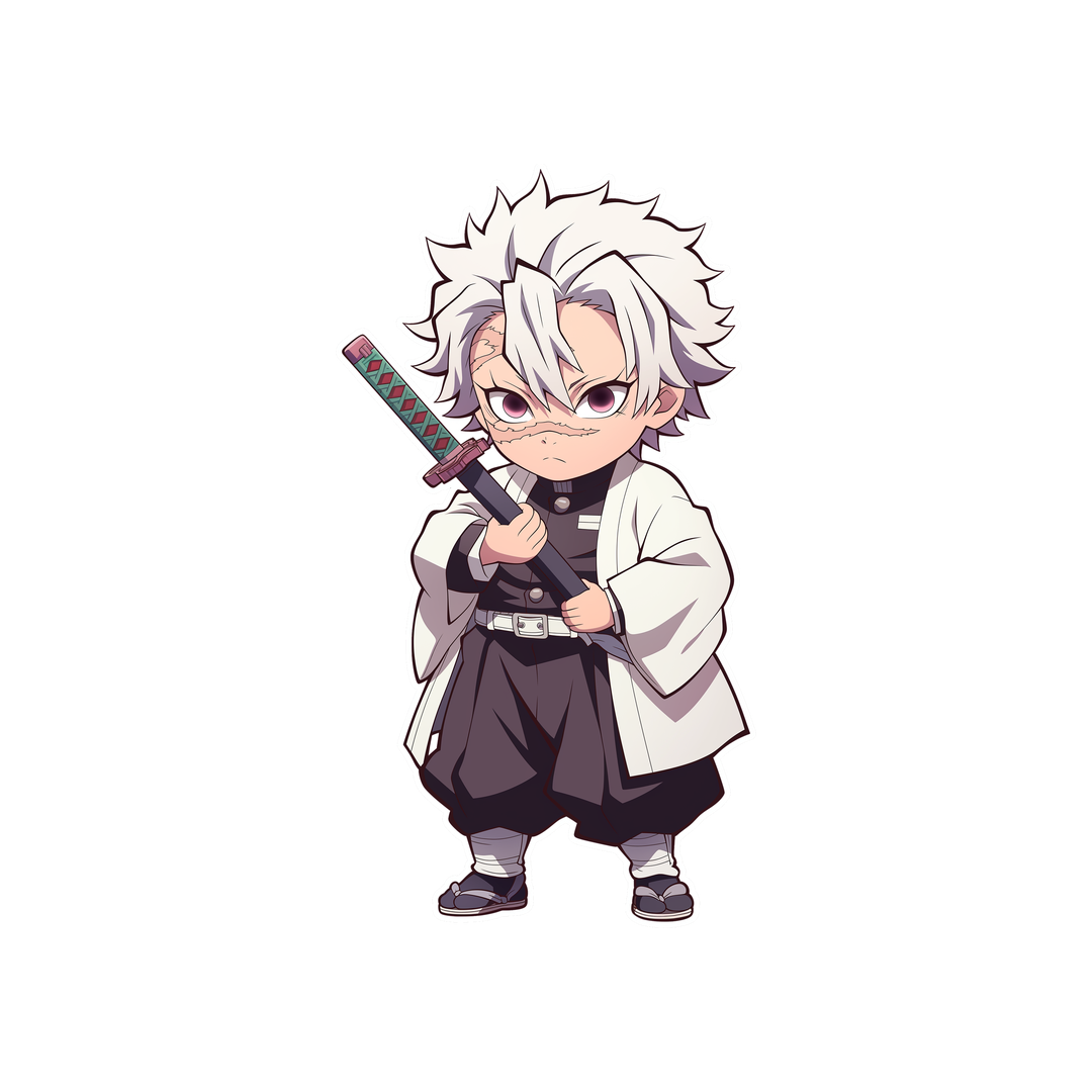 sanemi shinazugawa cute demon slayer sticker