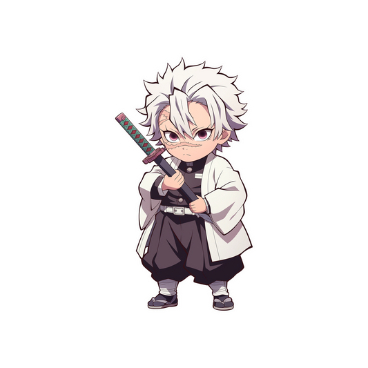 sanemi shinazugawa cute demon slayer sticker